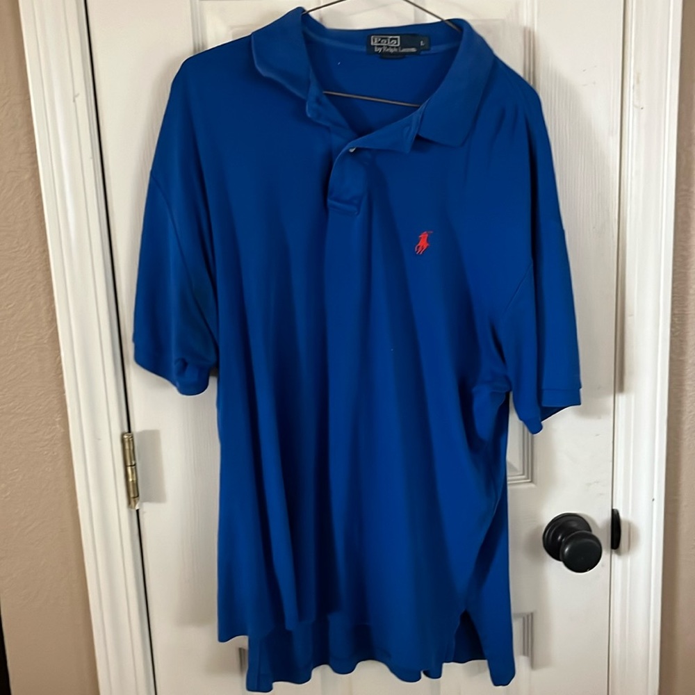 Blue Polo Shirt.